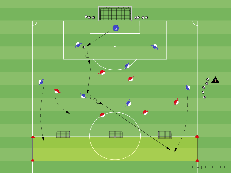 Spielaufbau Zone und Tore